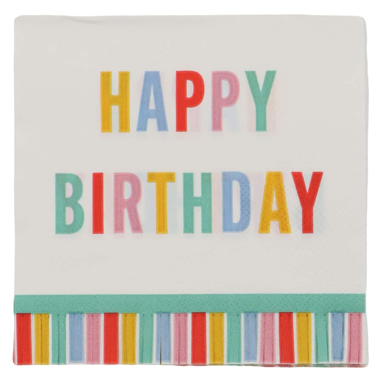 24 Packs: 20 ct. (480 total) Happy Birthday Stripes Beverage Napkins by Celebrate It™